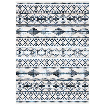 Safavieh 9 x 12 ft. Sedona 800 Global Rectangle Power Loomed Rug - Ivory & Dark Gray SED807B-9